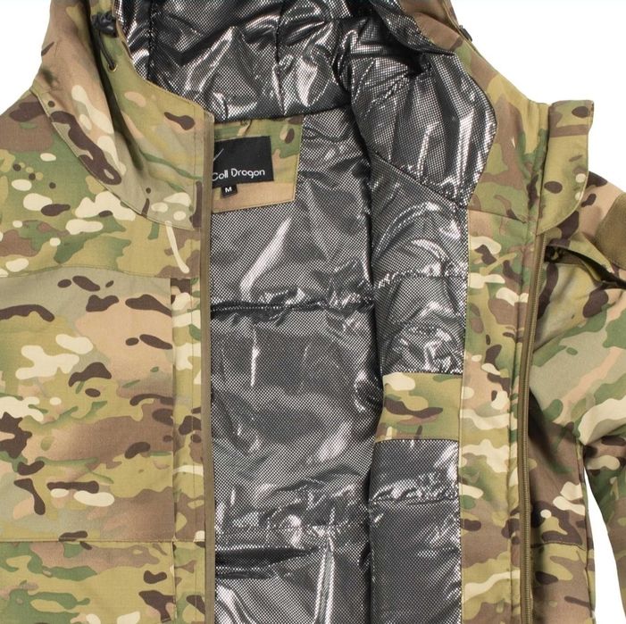 Тепла тактична зимова куртка М65 Omni Heat Мультикам до -20⁰ S-4XL
