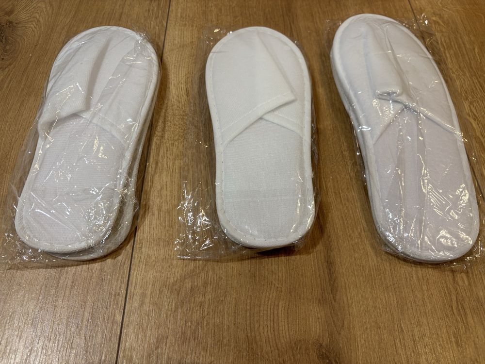 Kapcie hotelowe SPA nowe zapakowane 3 sztuki