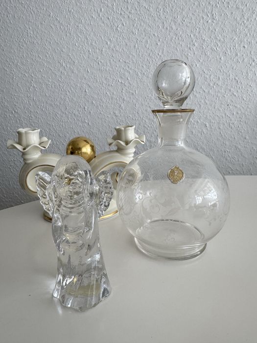 Karafka Mozart szklana sygnowana antyk