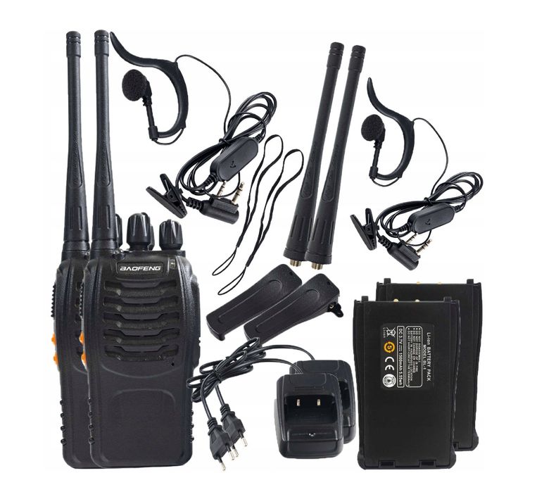 Krótkofalówka Walkie Talkie Policyjne Radio Telefon Duży Zasięg