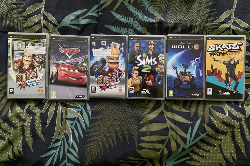 Zestaw 6 gier na konsolę PSP PlayStation Portable Odbiór Osobisty