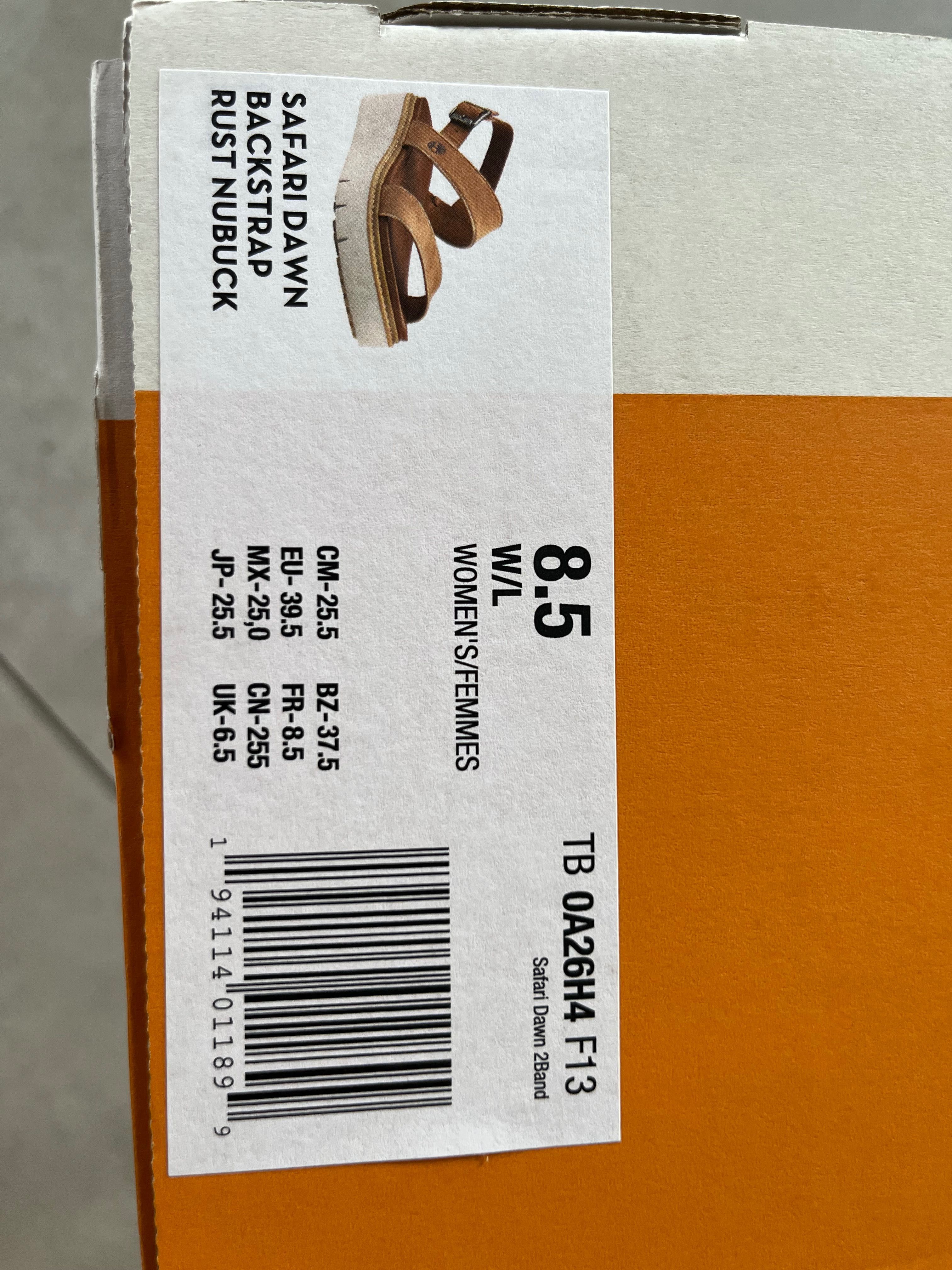 Sandały Timberland Safari Down rozmiar 8,5/39,5 nowe, brązowy nubuk