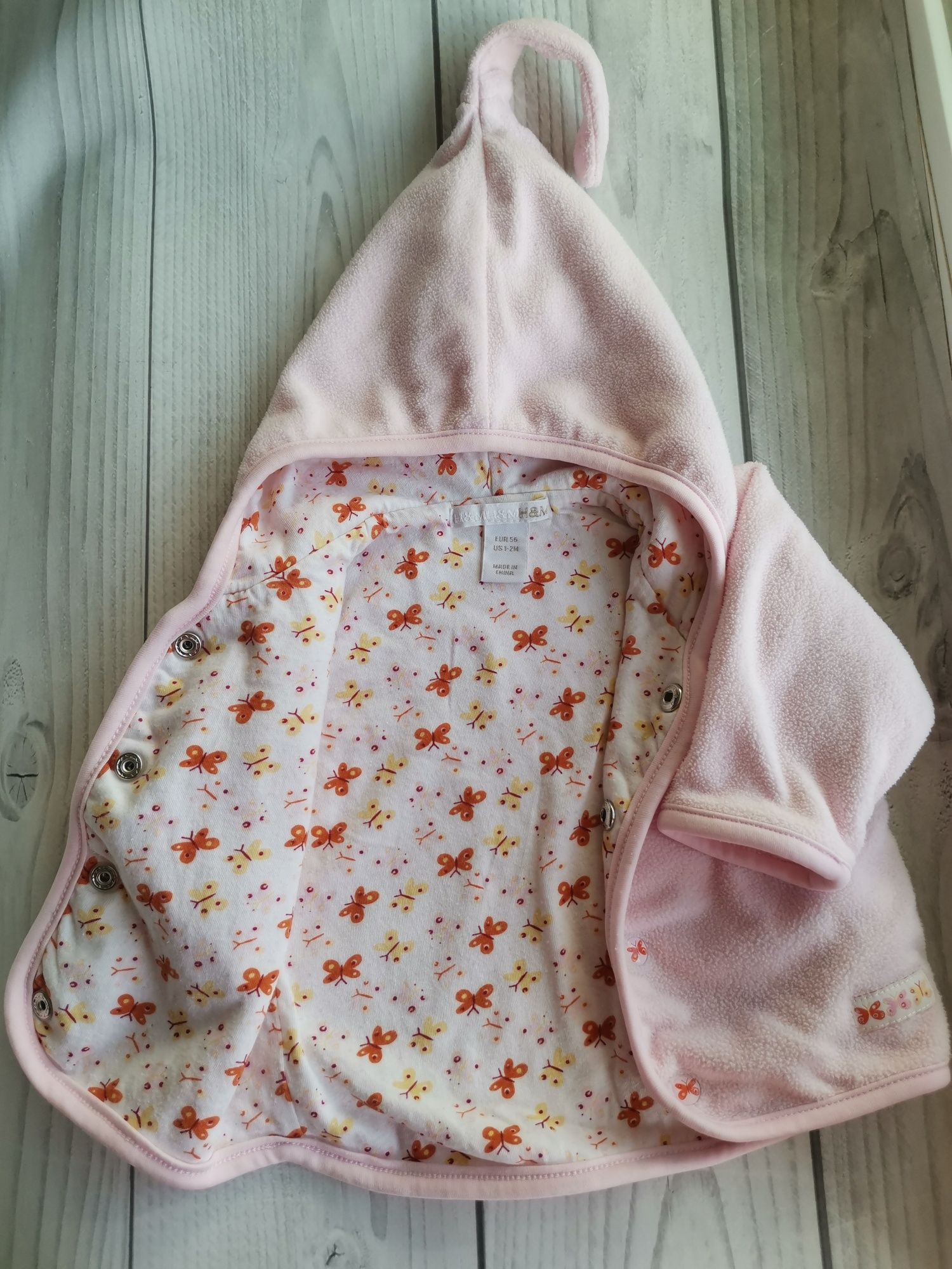 Рожева курточка H&M для дитини 1-2 місяці, 56 розмір