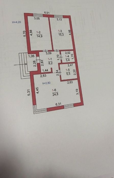 Будинок -дуплекс 74кв.м 45000$