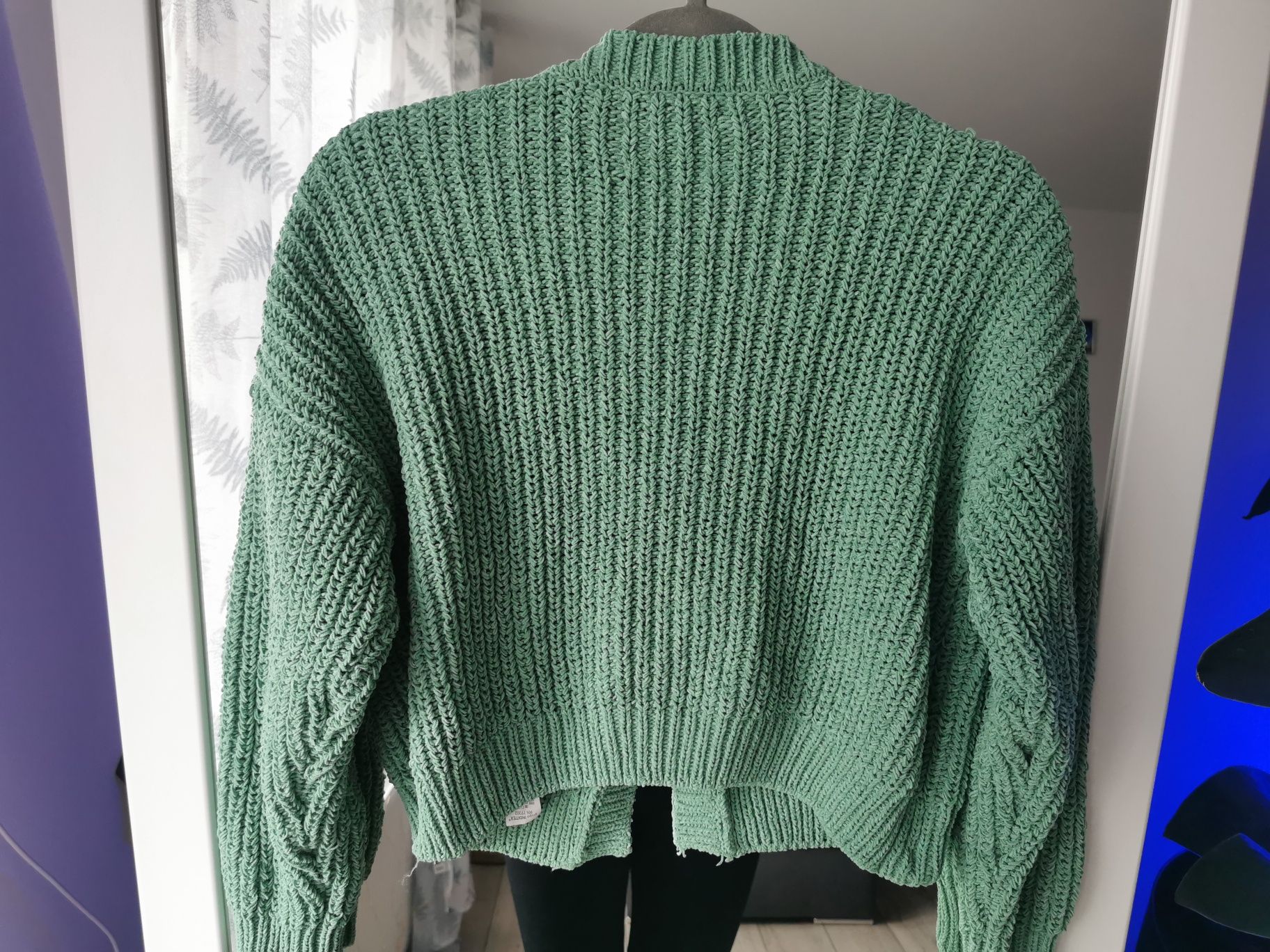 Zielony kardigan Zara 164 cm XS 34 S 36 green cardigan