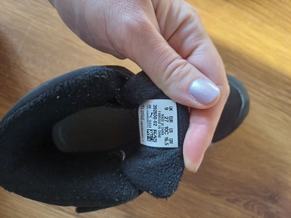 Czarne buty zimowe PUMA rozm. 27 - stan idealny