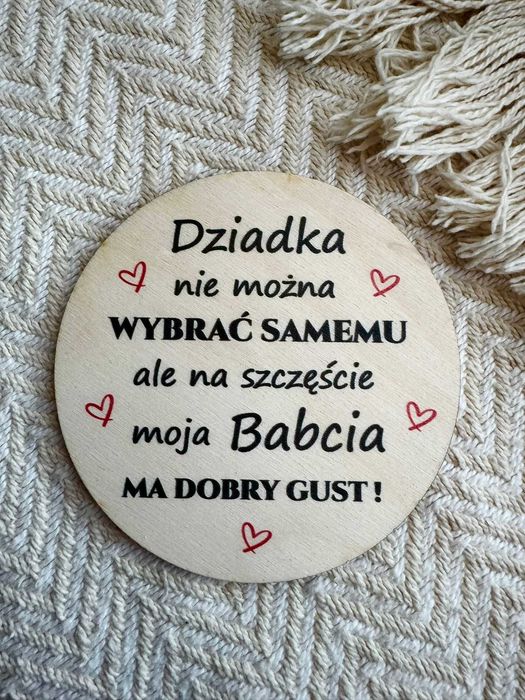 prezent Niespodzianka dla Babci i Dziadka podstawka pod kubek