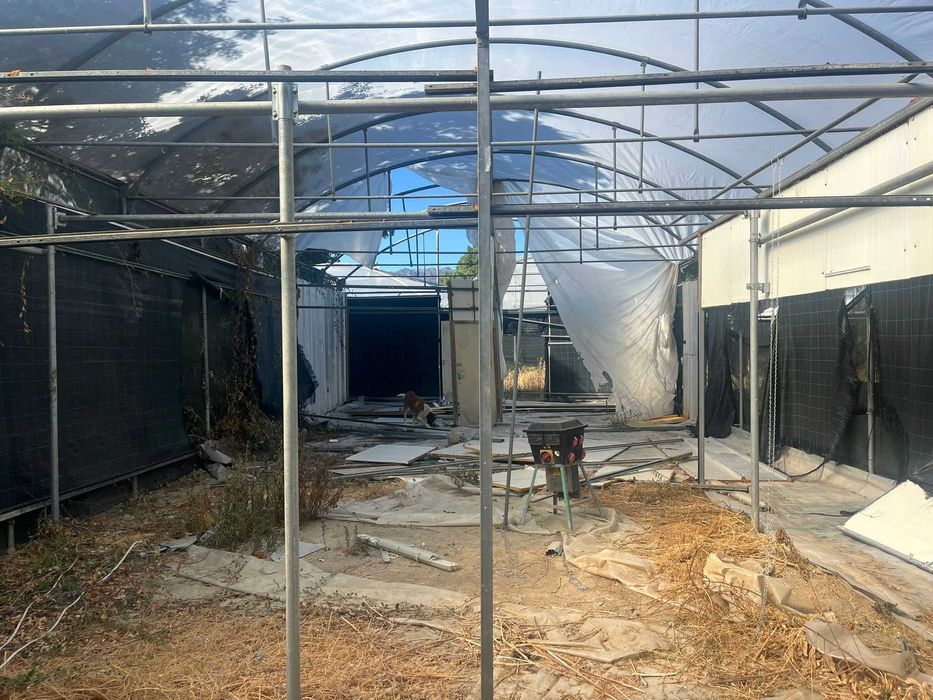 Estufa aparafusada 8 x 30 metros