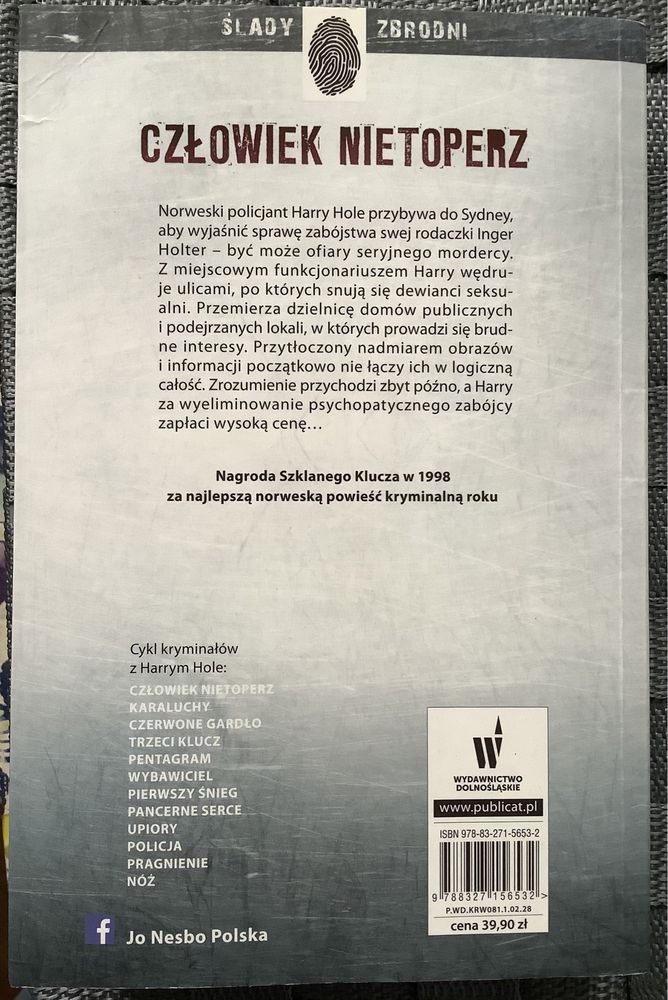 Człowiek nietoperz Jo Nesbo