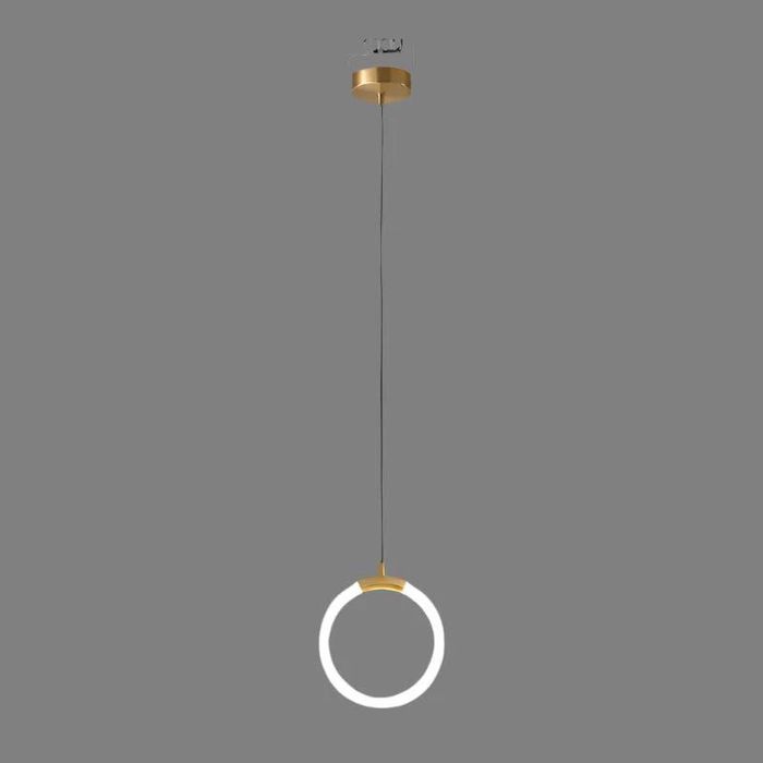 Lampa ring koło złota led