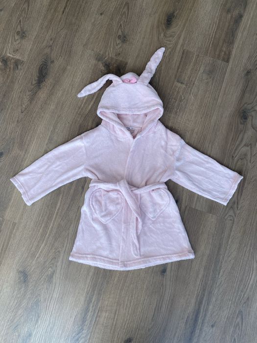 Рожевий плюшевий халатик зайчик