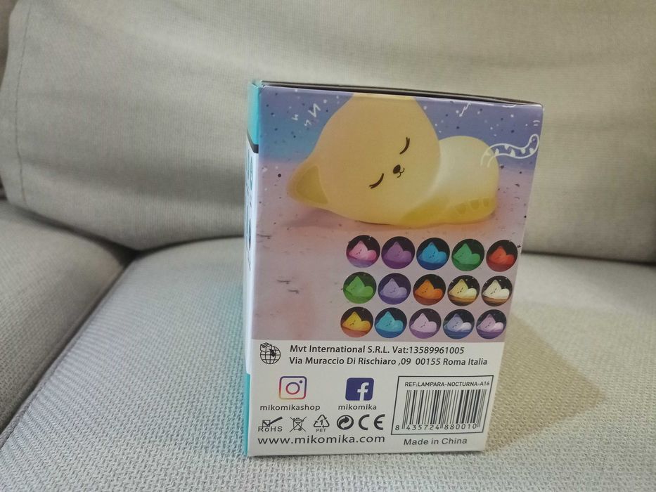 Luz De Presença Gato Silicone (Sensível ao Toque)