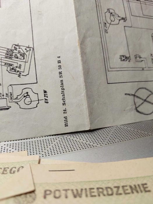 Motocykl Triumph 1938 - Stare Dokumenty zakupu, opłaty - Auto Union
