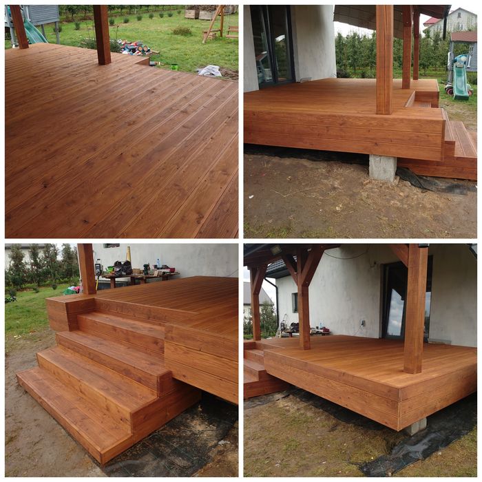 Taras Dach Wiata Pergola Balustrada Konstrukcja Schody Podbitka