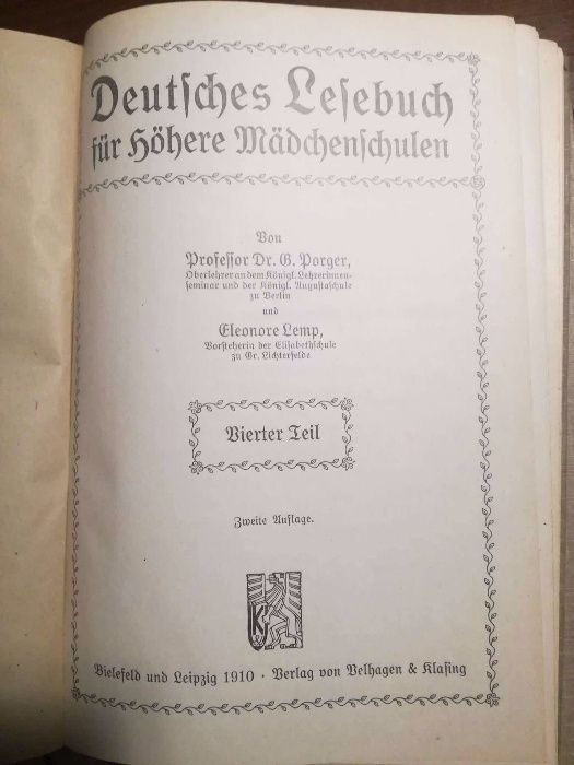 Deutsches Lesebuch Niemiecki Reader cz. 5. 6. 8 z 1910r.