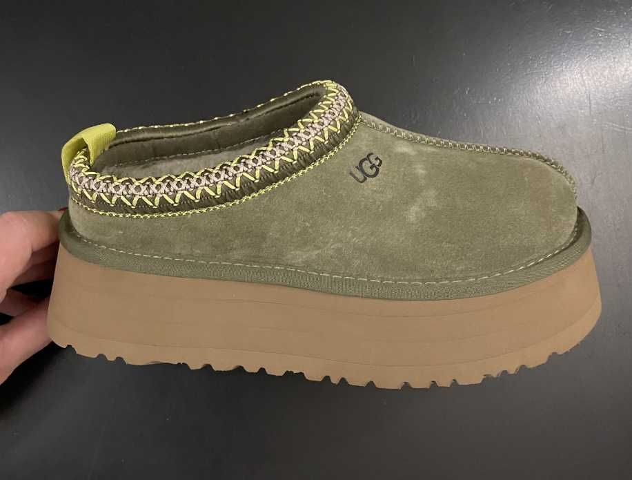 Женские зимние тапочки Ugg Tasman Platform Chestnut угги тасман уггі