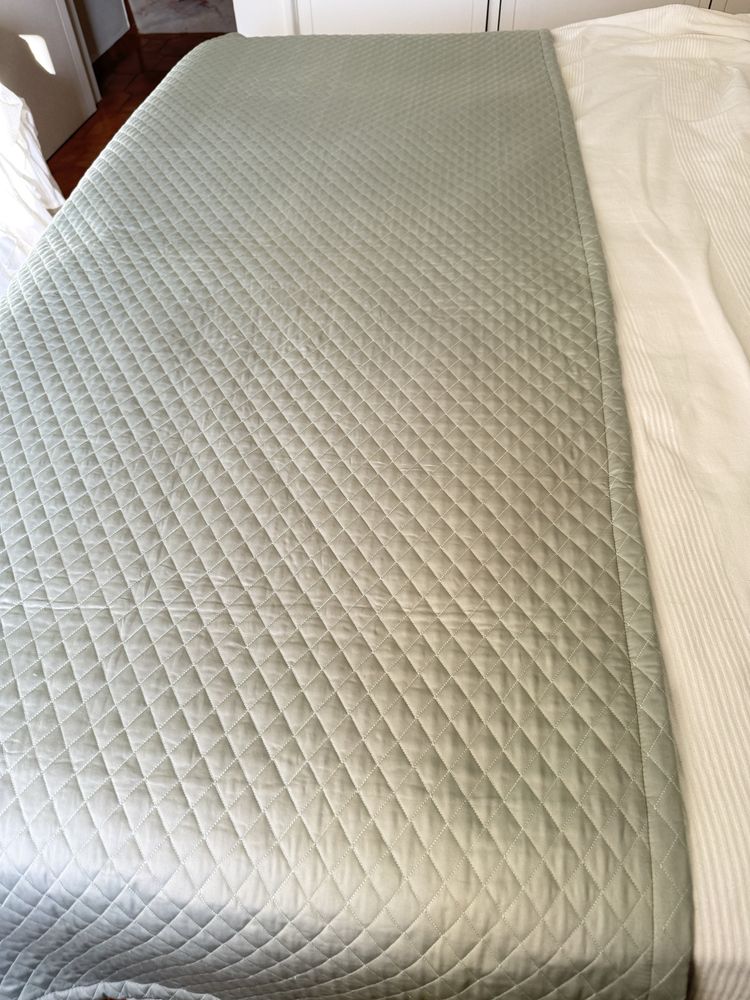 Tapa pés verde água 100% algodão egipcío Frette