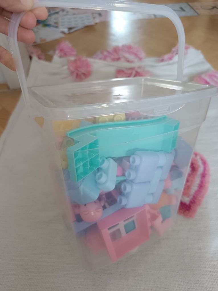 Gra memory, książka, duże klocki. Świnka Peppa