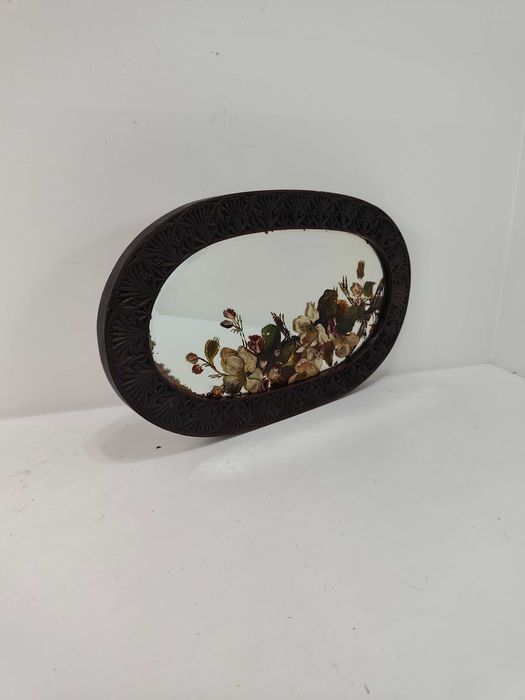 Lustro Rzeźbione Malowane Kwiaty