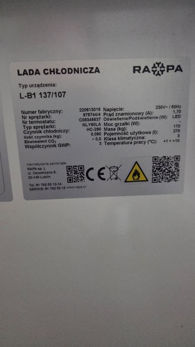 Lada chłodnicza stan bdb