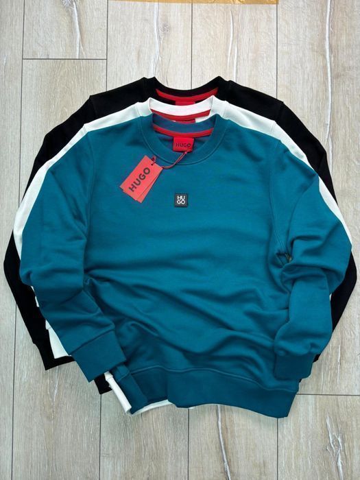 Батник мужской HUGO BOSS трехнитка оригинал зеленый кофта свитшот