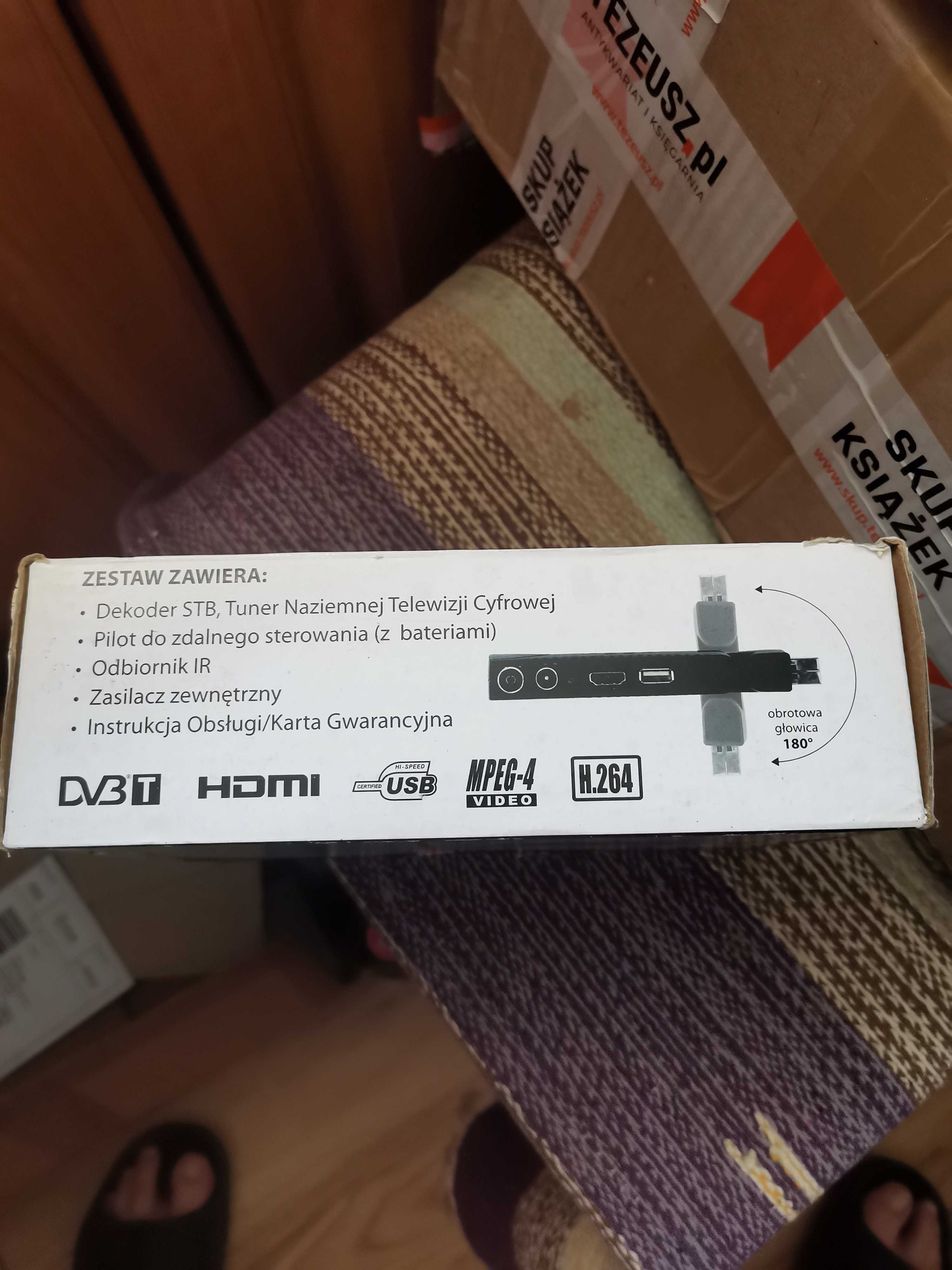 od ręki dekoder tuner WIWA HD50 DVB-T dvbt H.264 AVC wyjścia EURO HDMI