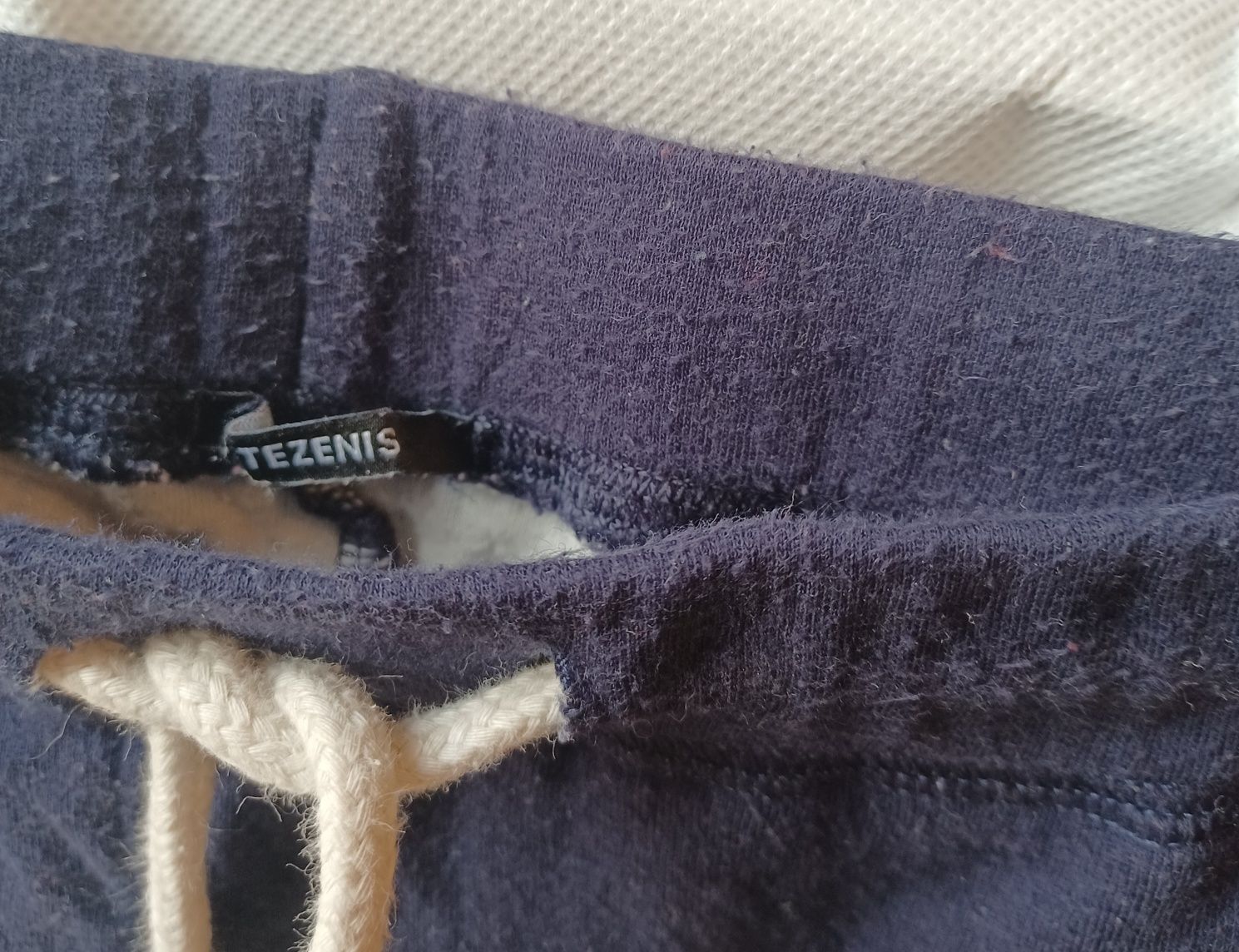 Tezenis dresy spodnie dresowe dres granatowe XS S 34 36 wiązane zamki