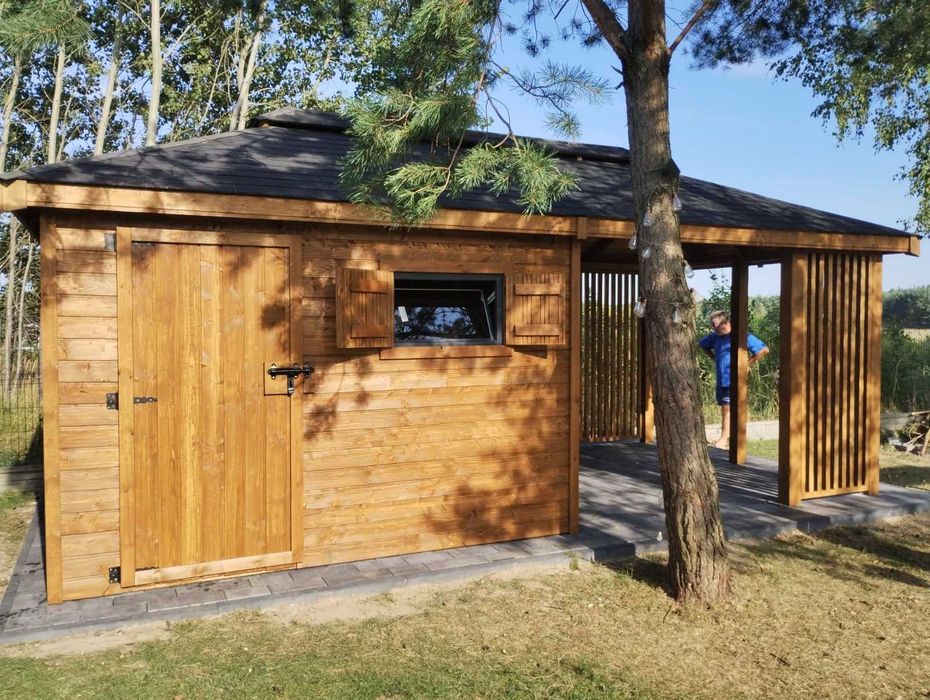 Domek ogrodowy 2w1 „Idealny na Działkę ROD” 5x3 domek z altanką