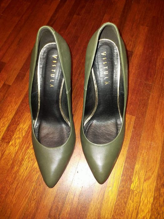 Szpilki ciemno-zielone Vistula