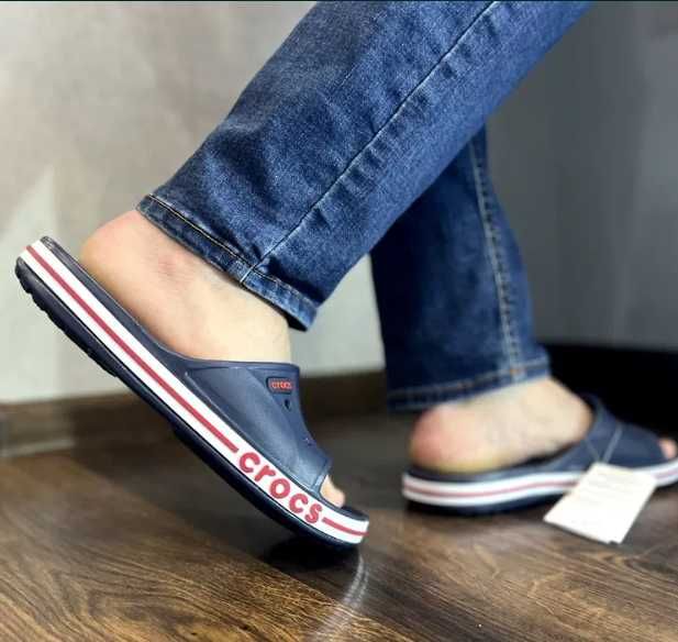Тапочки Оригінал  крокс Crocs Bayband Slide Charcoal 36-44р