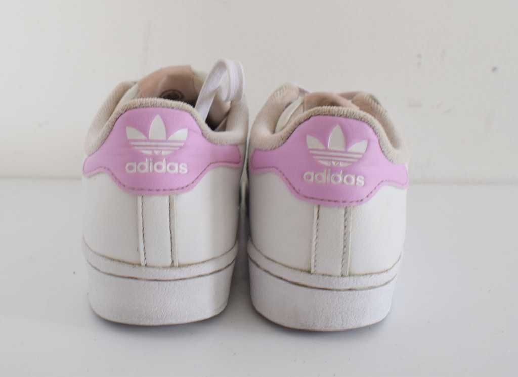 Adidas superstar buty fruit sneakersy skórzane 36 wstawki liliowe