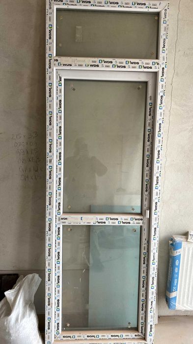 пластикові балконні двері WDS 80/240 однокамерні