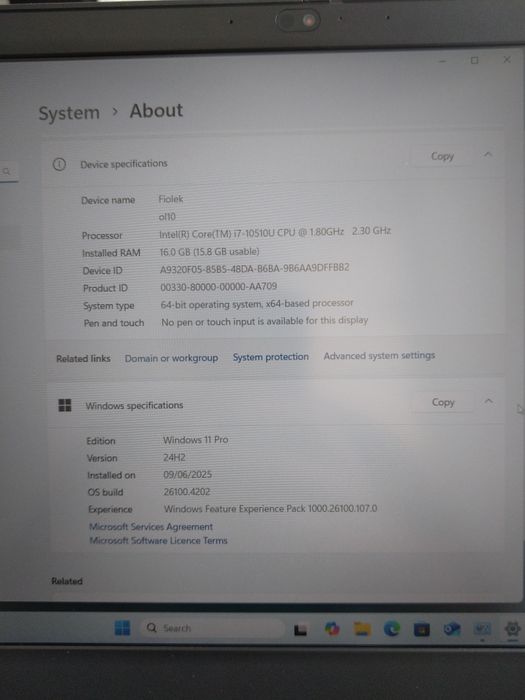 Lenovo ThinkPad L15 i7-10510U 16GB 256GB SSD 15.6 Laptop