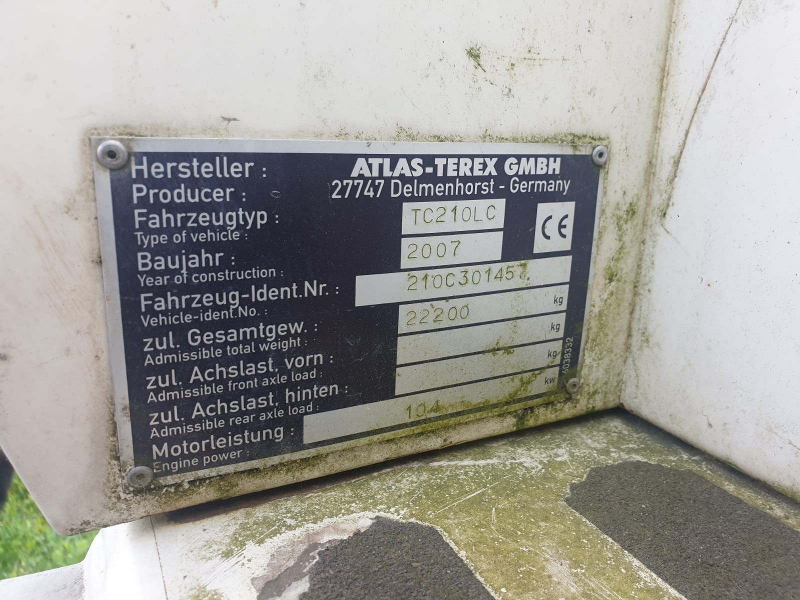 Atlas Terex 210LC koparka na części