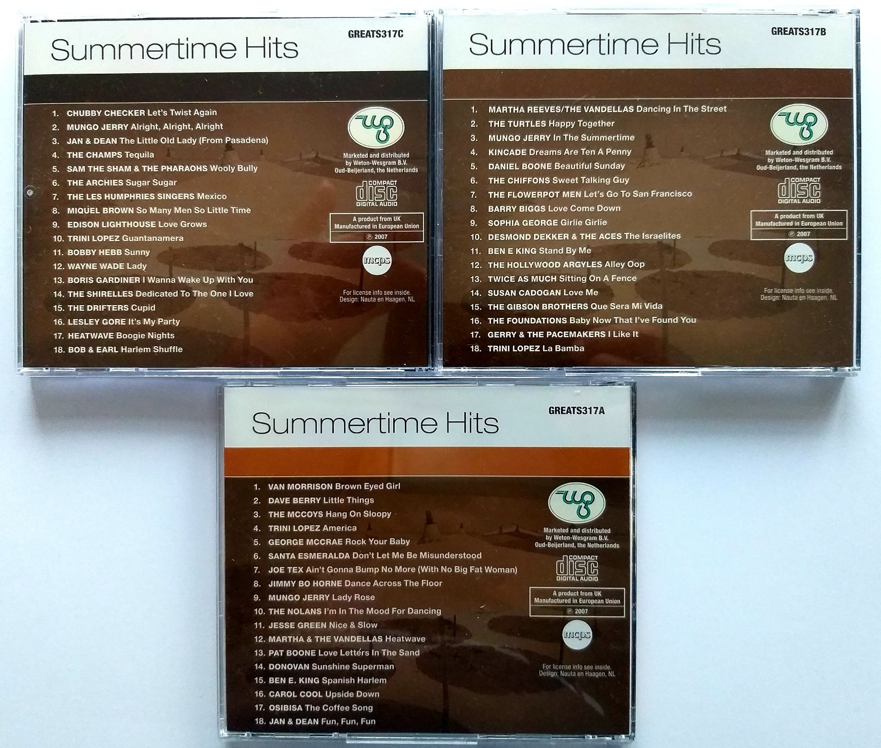 Summertime Hits 3CD Box 2007r Van Morrison Donovan Pat Boone