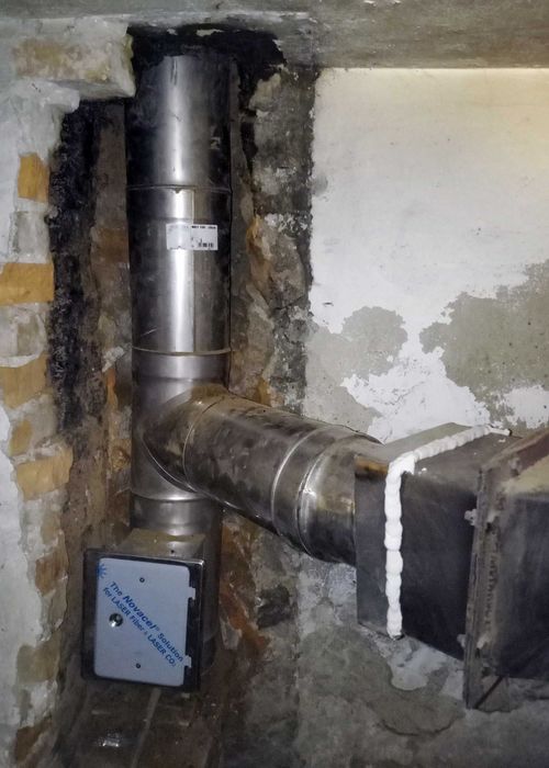 Frezowanie diamentowe kominów montaż wkładów kwasoodpornych i ceramiki