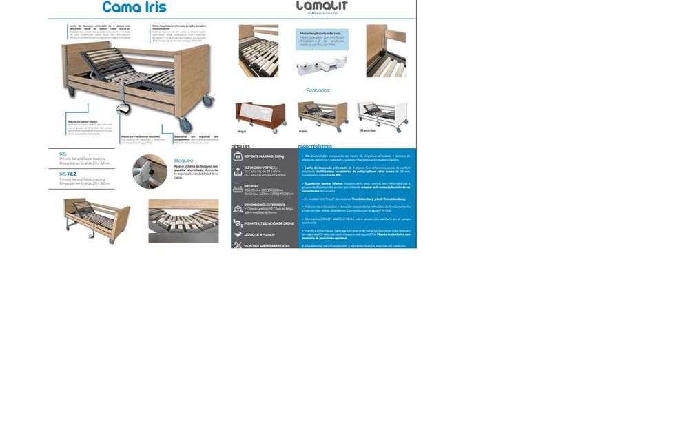 Cama articulada Lamalit Medicinal/Hospitalar novo