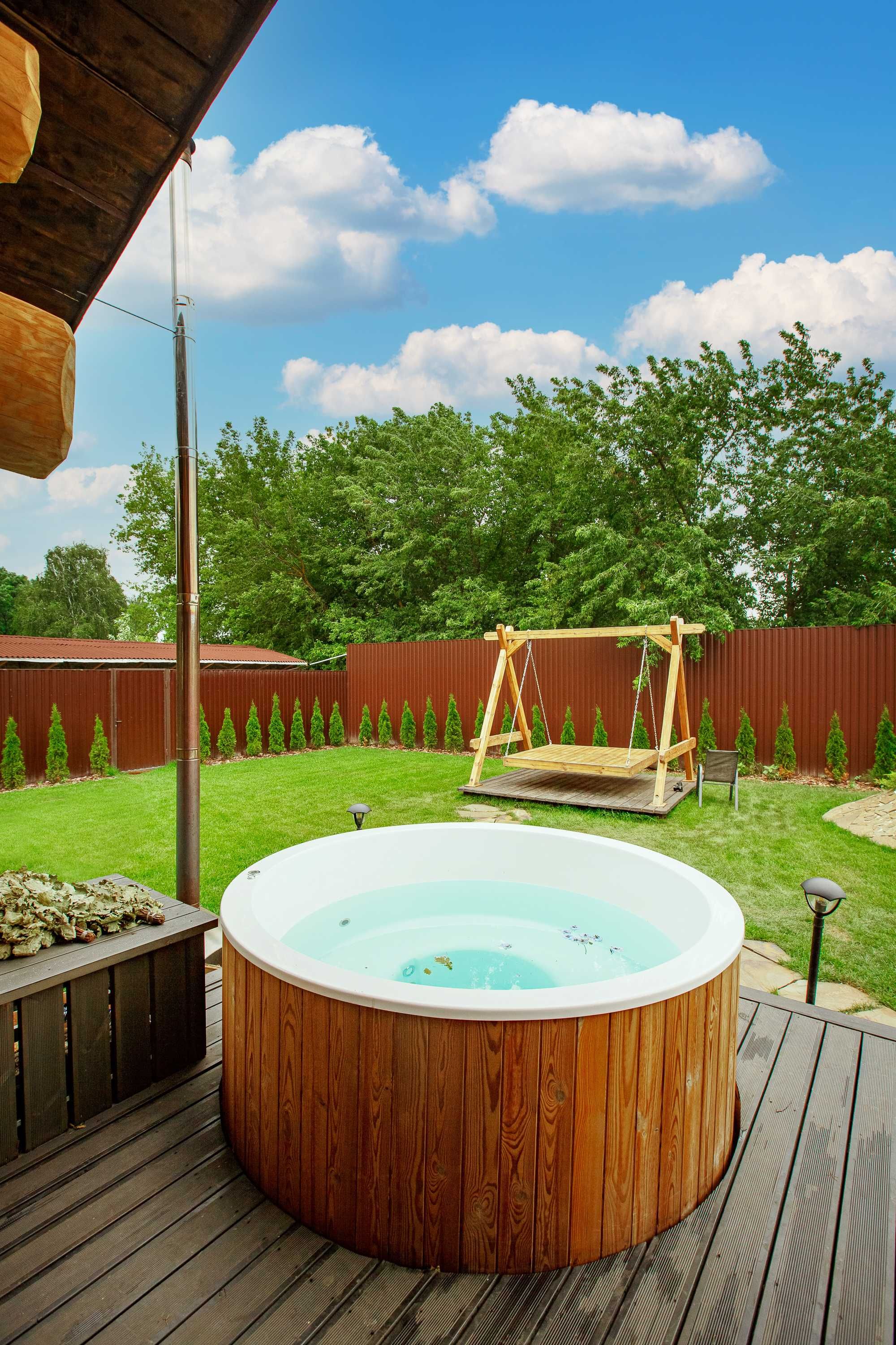 Balia ogrodowa Jacuzzi dla 2-8 osób | Gorąca beczka z piecem Hot Tube