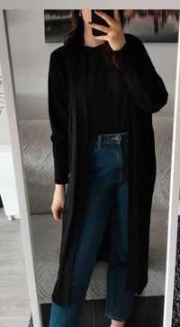 Czarny kardigan długi narzuta wiskozowy sweter maxi nowy M 38 Reserved