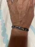 Pulseira de aço e borracha
