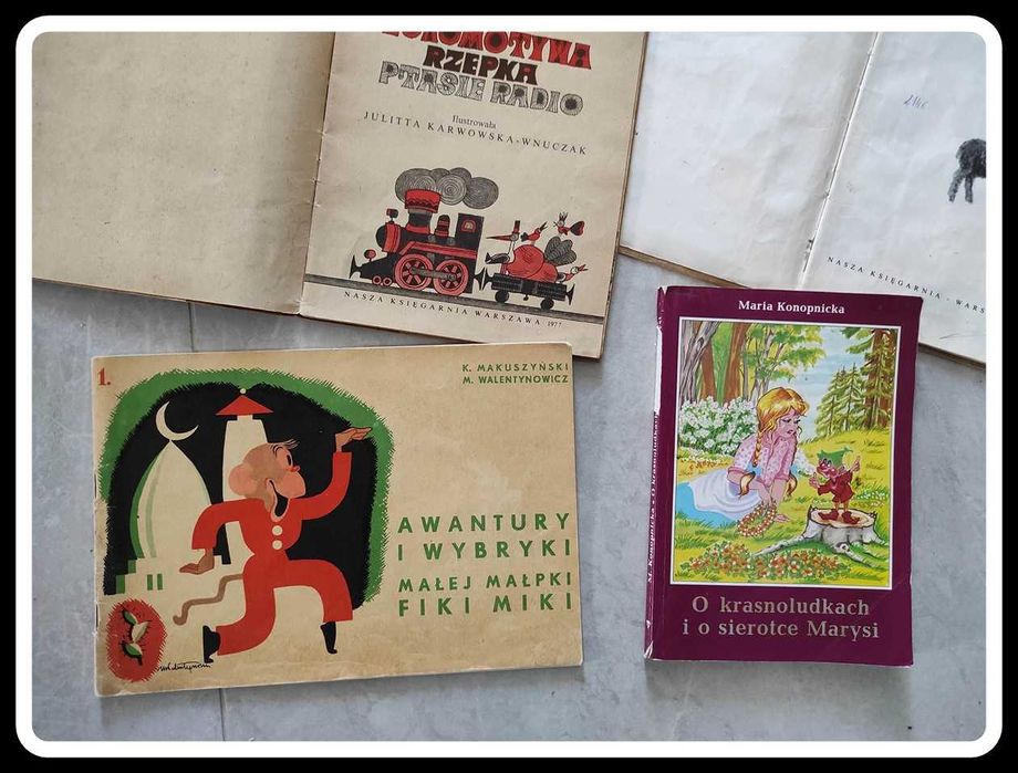 Stare książki książeczki dla dzieci, wierszyki, bajki, PRL