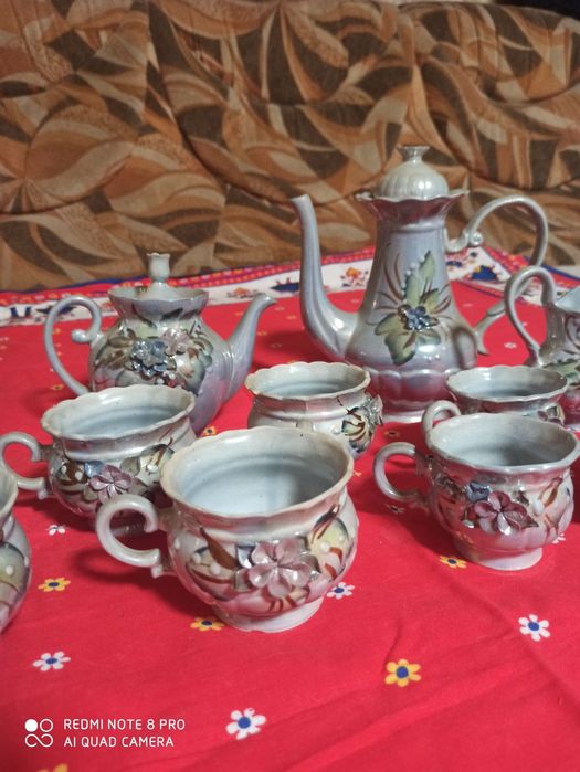 Сервиз чайно-кофейный, Кобальтовый с лепкой!