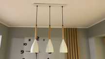 Lampa Luminex Muza biały/złoty (9108) 3 punktowa wisząca