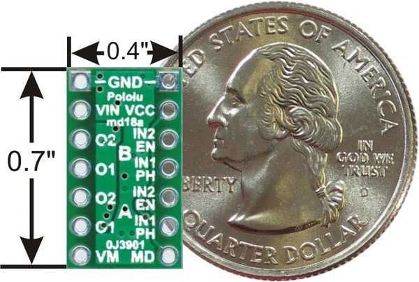 Nowy dwukanałowy sterownik silników DRV8835 Pololu 2135 + 2 silniki