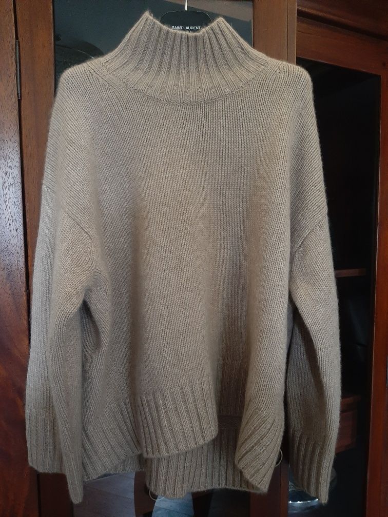 COS 100% gruby kaszmirowy oversize polgolf Nowy