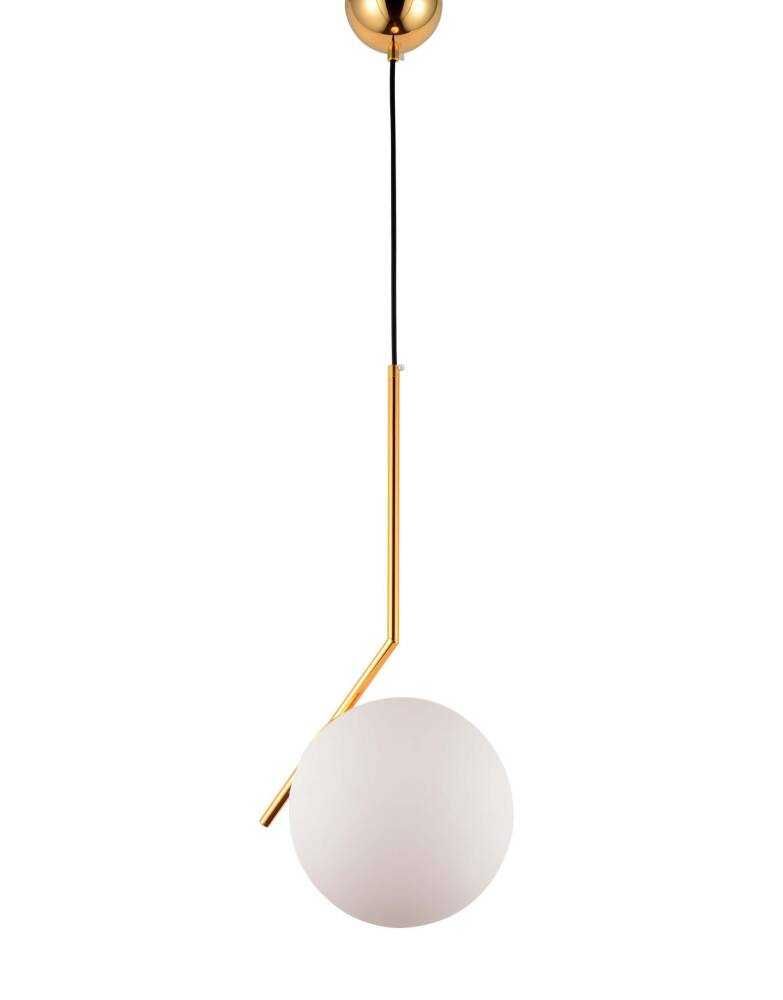 Nowoczesna lampa wisząca złota kula