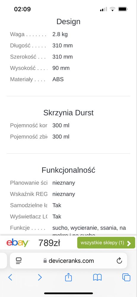 Odkurzacz robot z funkcja mopowania