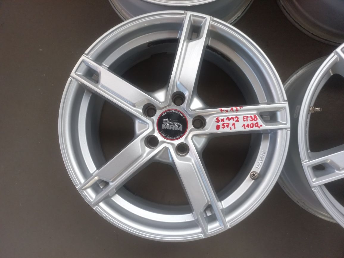Felgi aluminiowe 17" 5x112 do Audi, VW, Skoda, Seat