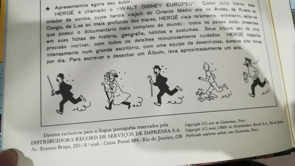 As aventuras de Tintim a ilha negra - 1ª edição 1969 Hergé TinTin BD