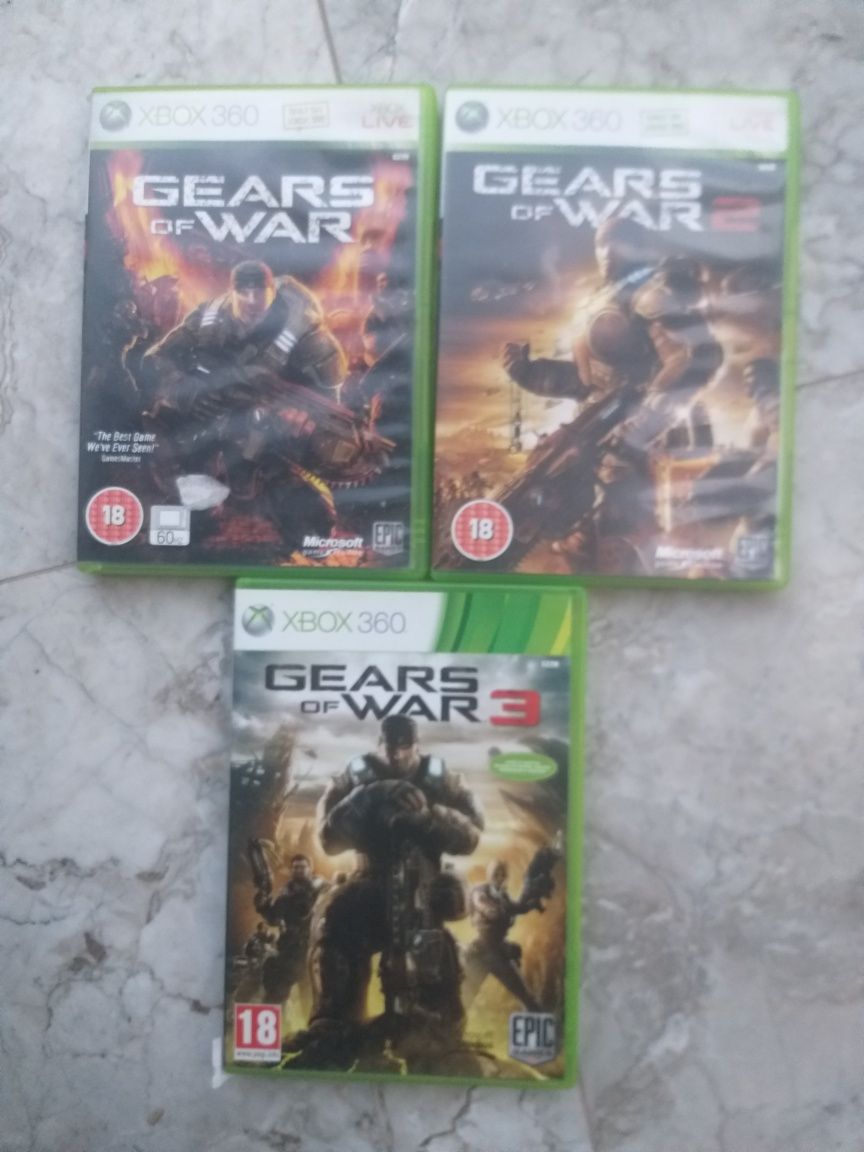 Gry Gears of War 1 & 2 & 3 Xbox 360 Zestaw 3 gier x360 trylogia gears